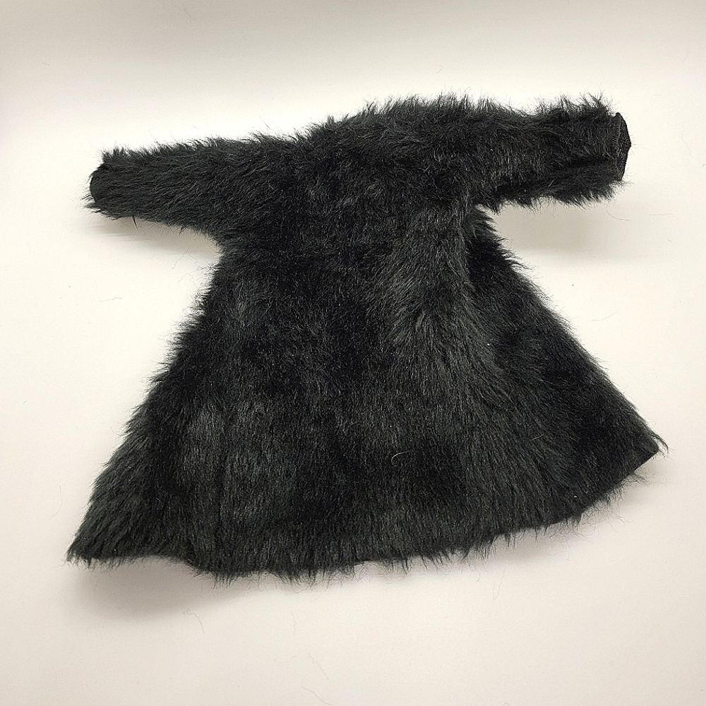 Handmade Black Fur Doll Coat - Picture 2 of 4